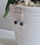 Natural Snowflake Obsidian & 925 Silver Dangle Earrings Gift Crystal Jewellery - Image 5