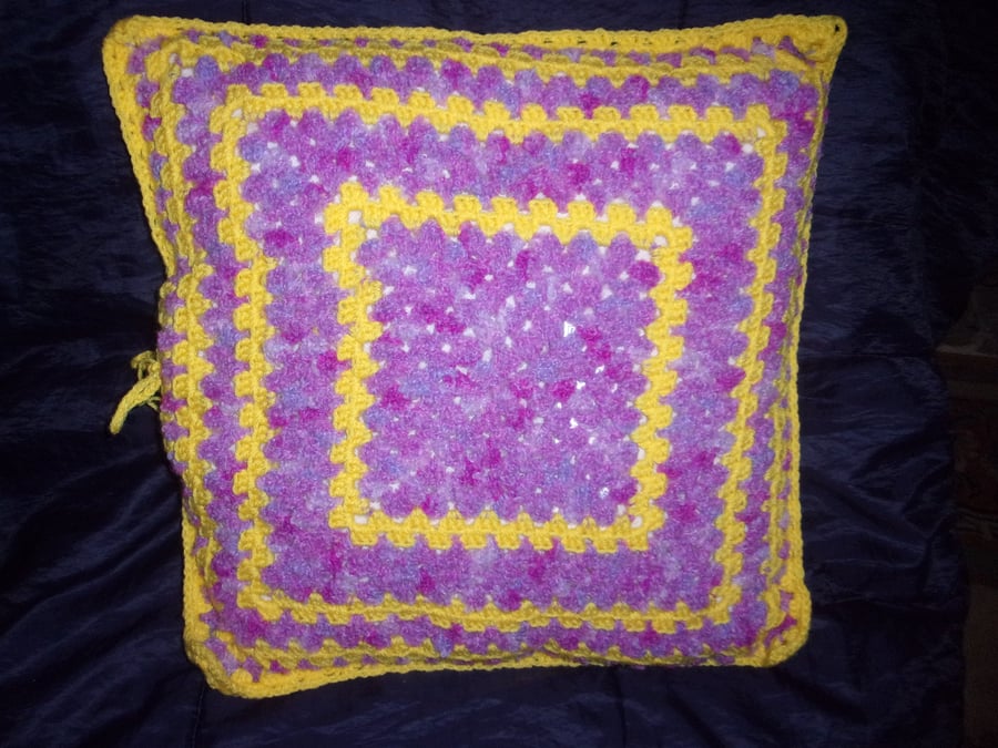 Crochet Cushion Cover with Cushion