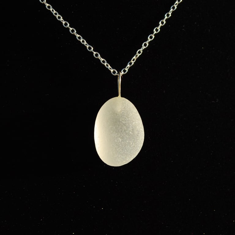 Sea glass pendant fabulous shape
