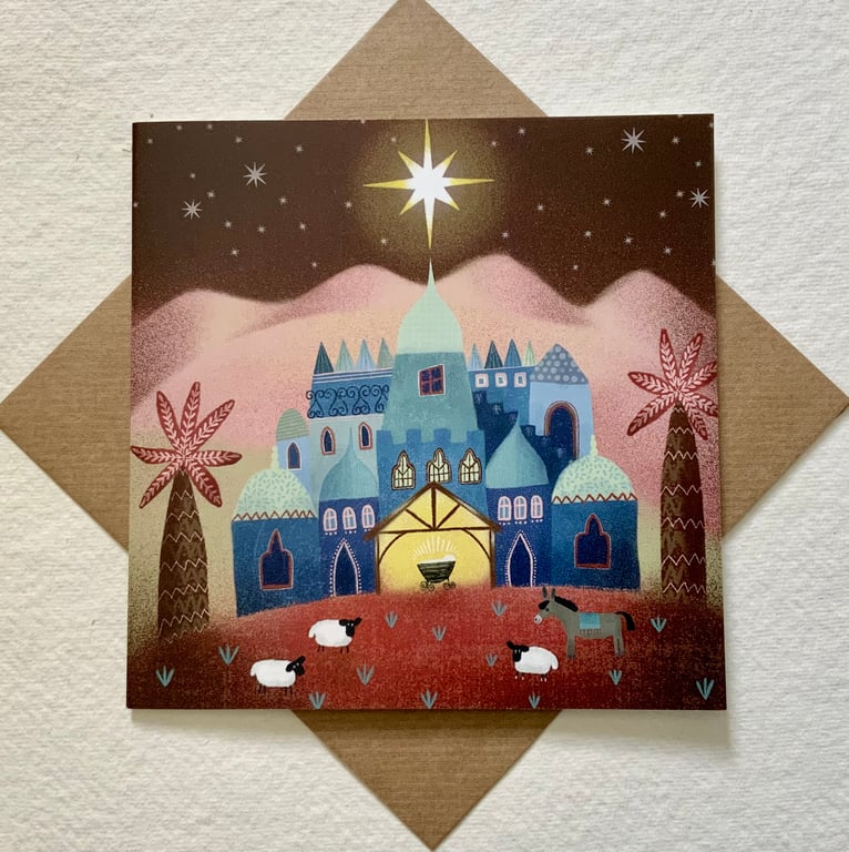 Town of Bethlehem, blank greetings card