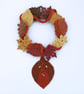Macrame autumn wreath, autumn leaves, - Image 4