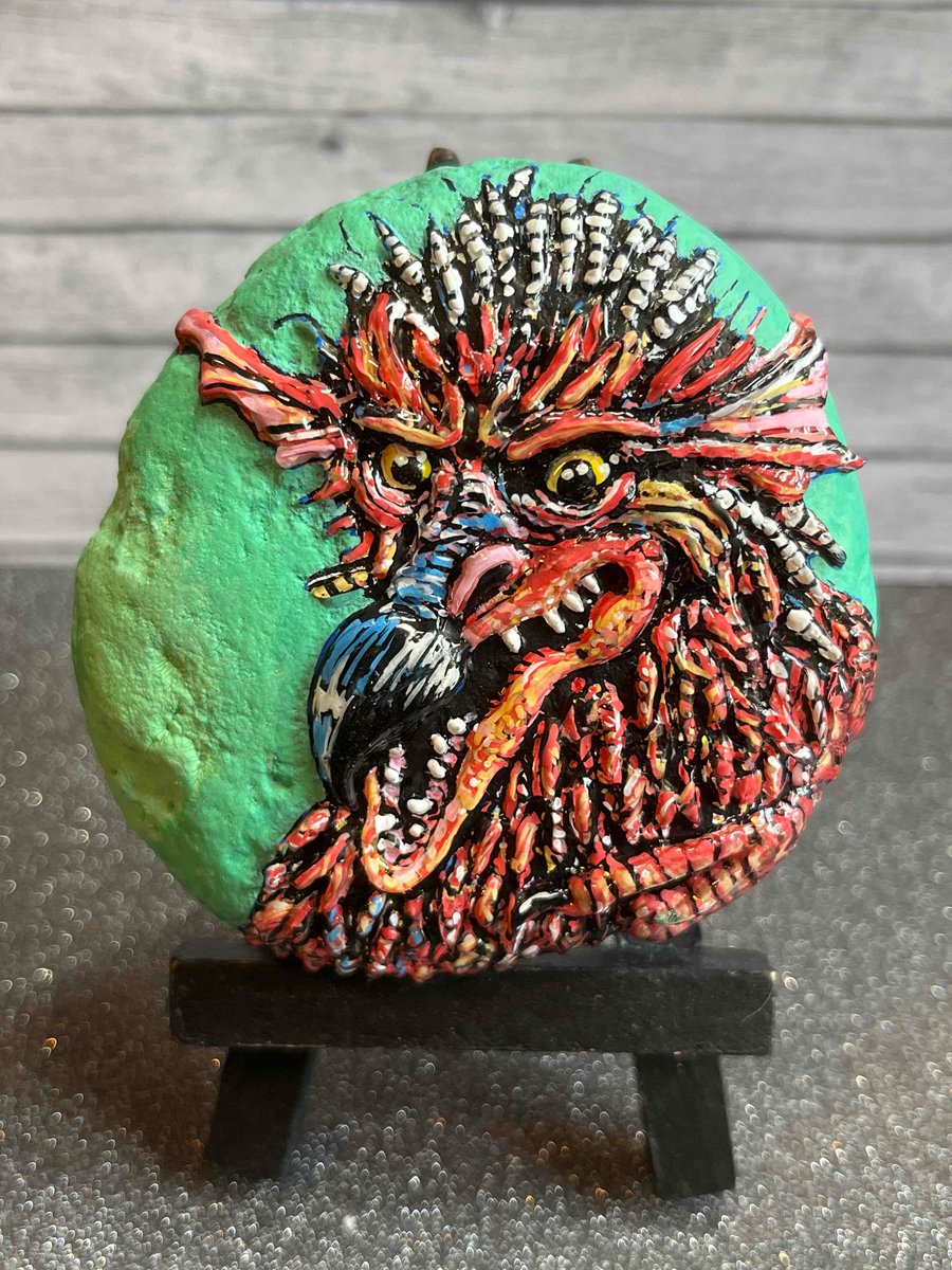 Hand painted Griffin (Mythical Beasts) stone 