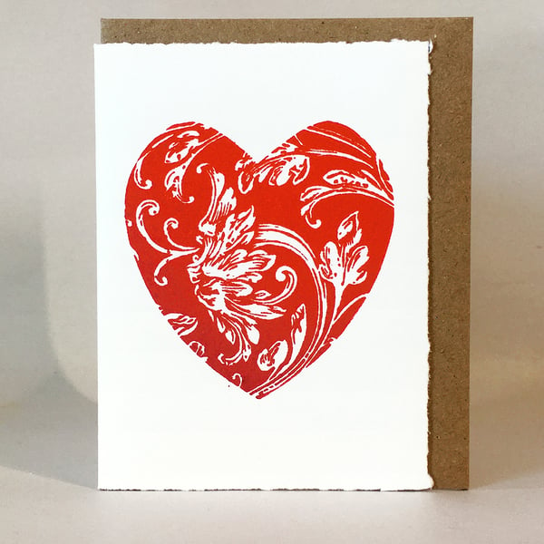 Love Heart - LinoCut Card