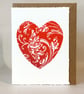 Love Heart - LinoCut Card