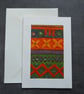 Individually Hand Crafted Textile Blank Card - Image 1
