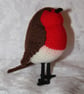 Hand Knitted Large Festive Robin - Image 1