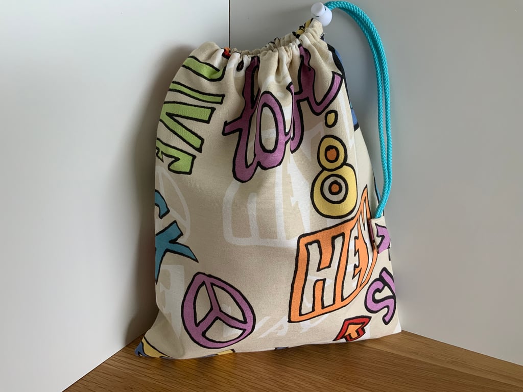 Drawstring Wash Bag, Toiletry Bag, Sponge Bag, Waterproof lining, Kids Wash bag