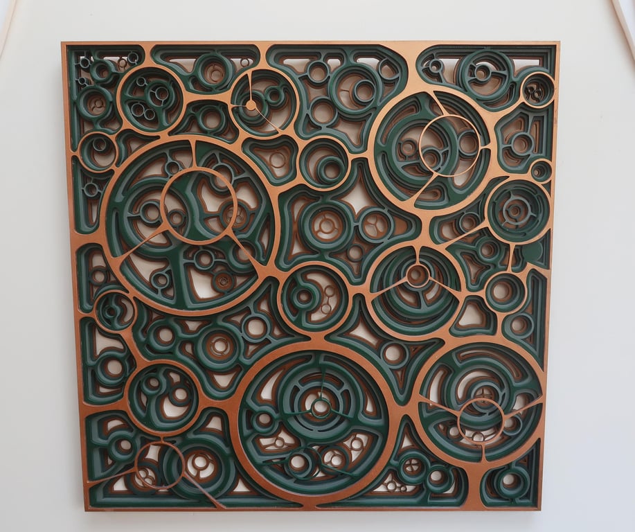 3D Wall art, Multi layered, Laser cut, Wood Carving , Geometric, Contemporary 