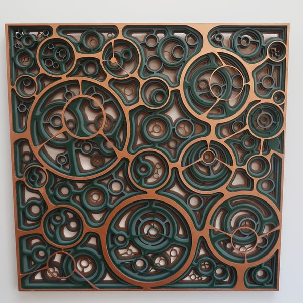 3D Wall art, Multi layered, Laser cut, Wood Carving , Geometric, Contemporary 