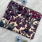 Vintage Liberty Penelope zip pouch with velvety moleskin back