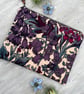 Vintage Liberty Penelope zip pouch with velvety moleskin back