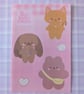 Woodsy Sticker Sheet, Puppy, Cat, Bear Characters Sheet - Image 2