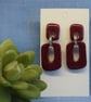 Linked Rectangle Drop Earrings - Image 1