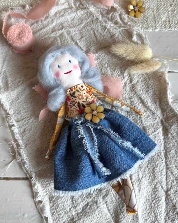 Fairy Princess Folk Art Doll One of a kind 