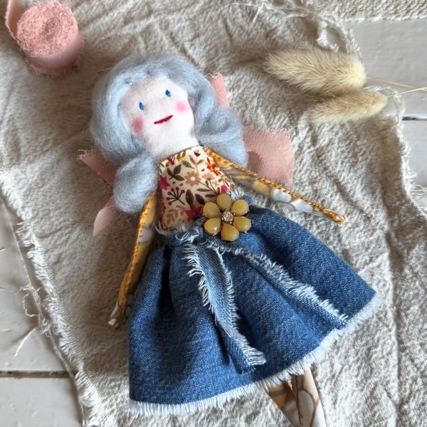 Fairy Princess Folk Art Doll One of a kind 