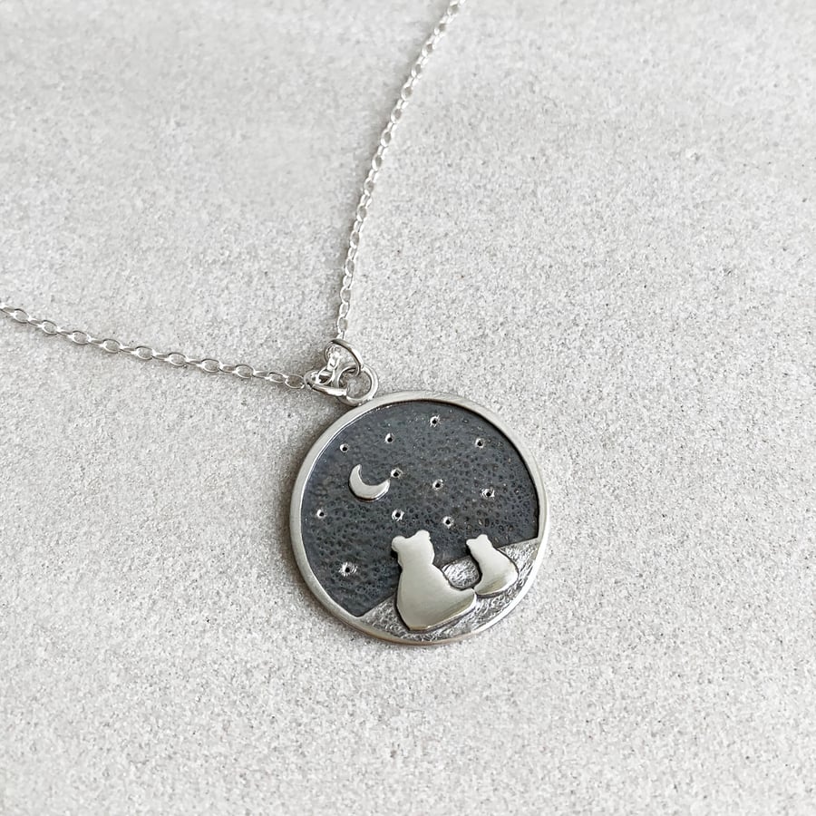 A Starry Night Bear Necklace - Charity Necklace
