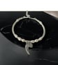 Angel Wing Heart Charm Pearl Bracelet,  Sterling Silver Adjustable Bracelet - Image 4