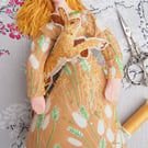 Lady and hare art doll