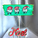 2 fun hand painted festive signs 