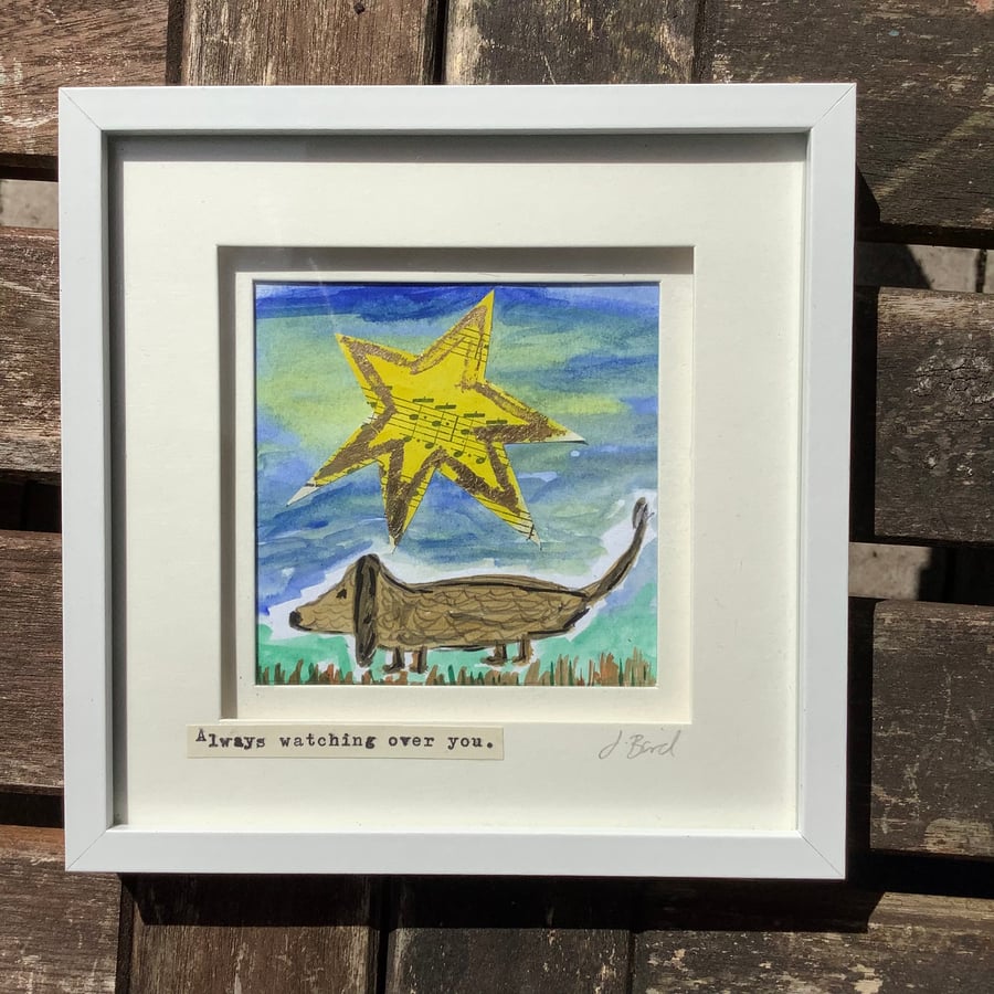 Original art. Sausage dog. Dachshund. Home decor. Dog lover. Animals. 