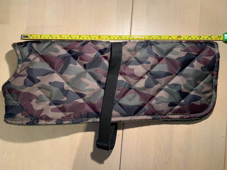 Waterproof Quilted and Fleece Lined Dog coat jacket outdoor Velcro fastening 