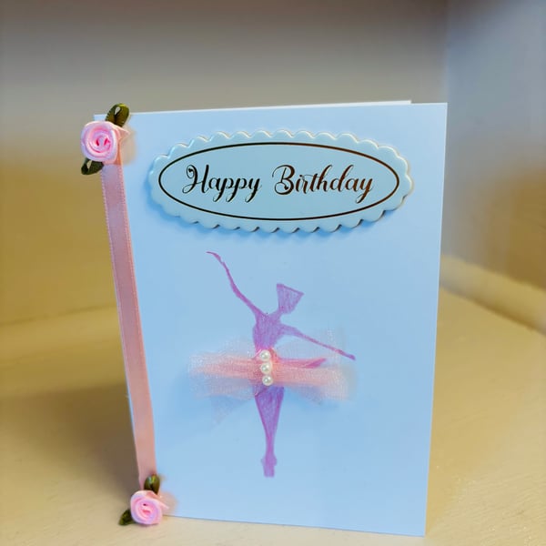 Ballerina Themed Birthday card
