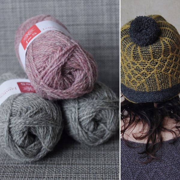 Soft-Hearted Hat Kit (Pink & Light Grey)