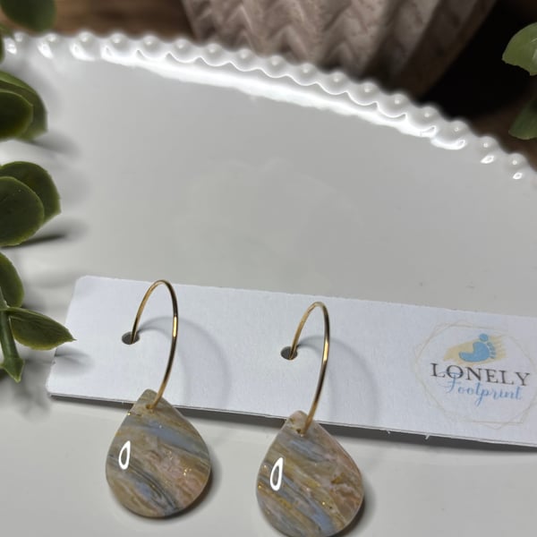 No Waste - Recycled Polymer Clay Earrings - Lightweight Handmade Earrings 