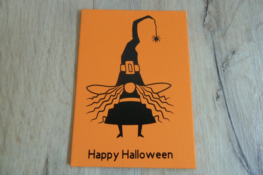 happy halloween postcard canvas