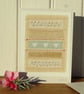 'Antiquity' vintage lace, embroidery, hand-dyed recycled cotton, anytime card - Image 2