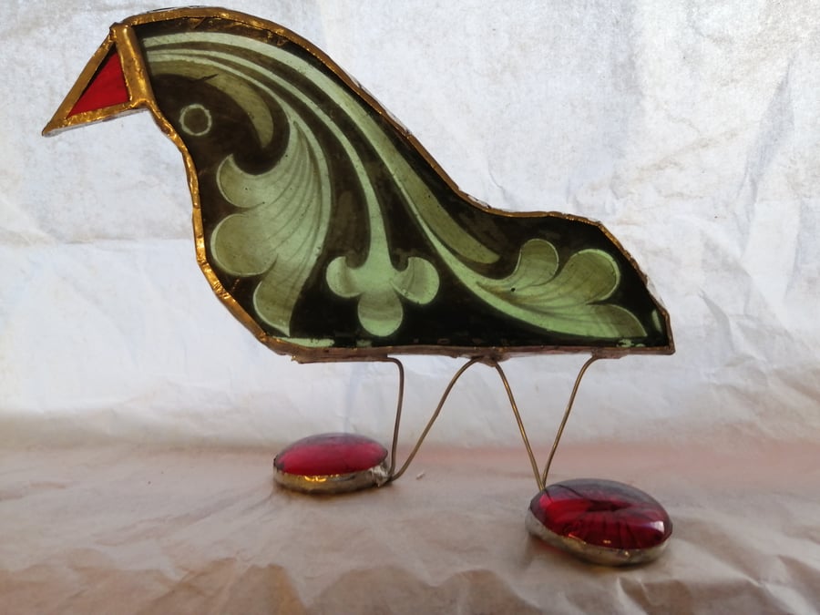 Stained Glass Quirky Christmas Bird -  Ralph