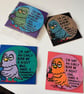 Handmade coasters for your tired friend or loved one 