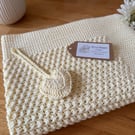 New Handmade Baby Blanket – Lemon – Bamboo & Cotton Blend