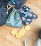 Draw string treasure bag and chocolate gold coins - Image 1