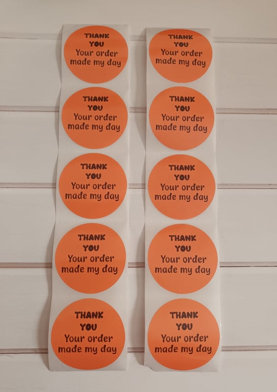 45 Your order made my day Thermal stickers (Q)