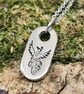 PHOENIX Hand Stamped Pewter Necklace - Image 1
