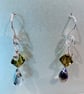 Green Swarovski Crystal Bicones and Chinese Crystal Drop Earrings - Image 5