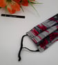Face mask, small, 3 layer,  adjustable, washable in pink and grey  - Image 3