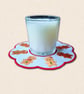 Gingerbread Friends Candle Mat - Embroidered Christmas Decor - Image 1