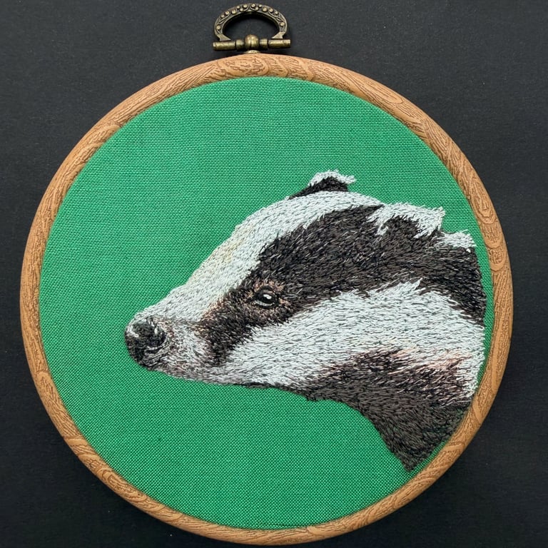 British badger free motion embroidery