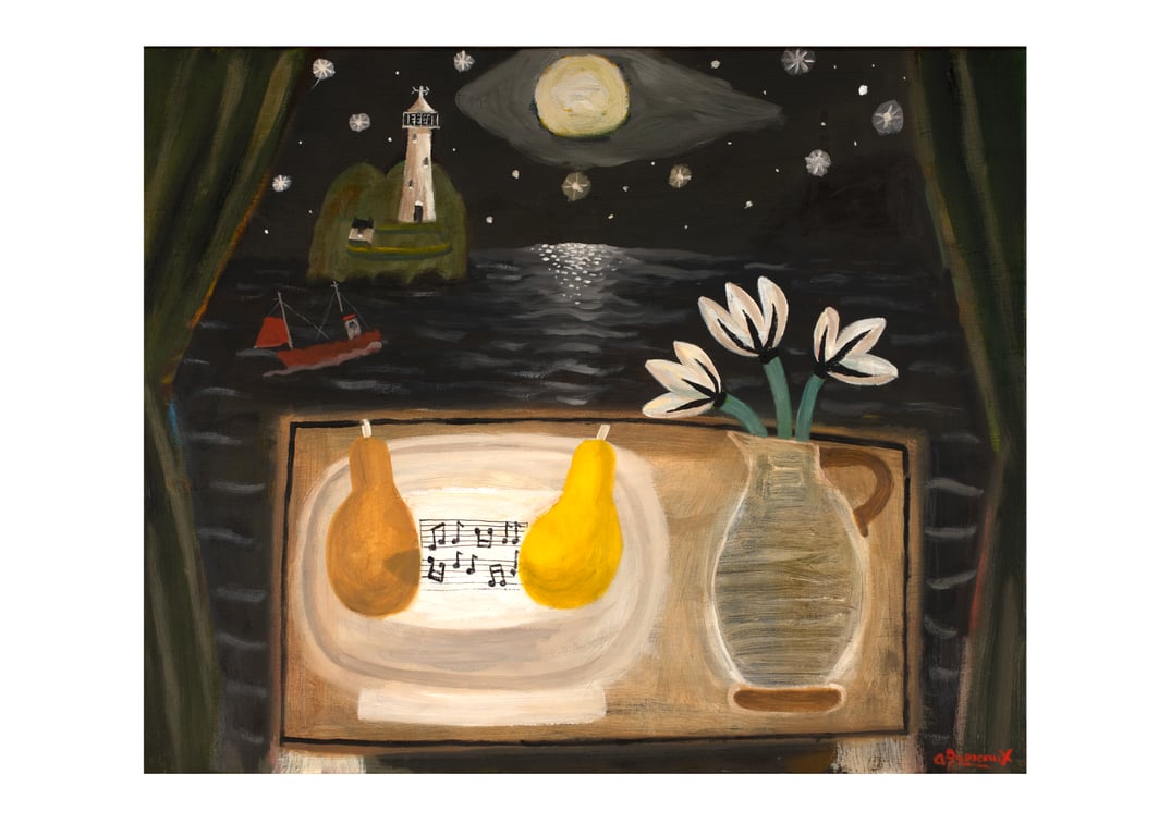 Musical Moon. Collectors Archival Satin Finish Poster.Print in A3 size