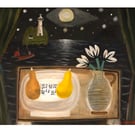 Musical Moon. Collectors Archival Satin Finish Poster.Print in A3 size