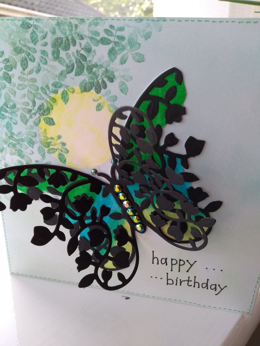 Beautiful butterfly birthday card