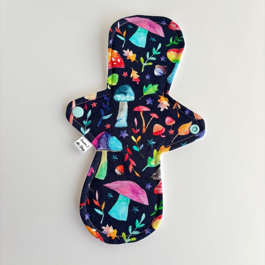 Premium Reusable Sanitary Pad - Mushies - 10” Moderate 