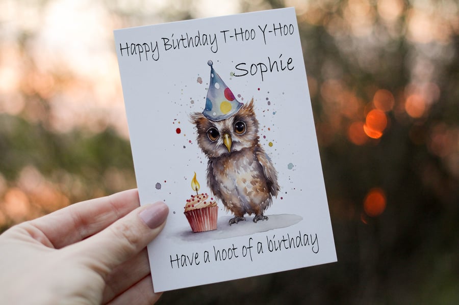 Owl Birthday Card, Friend Birthday Card, Owl Card for Birthday, Owl Card