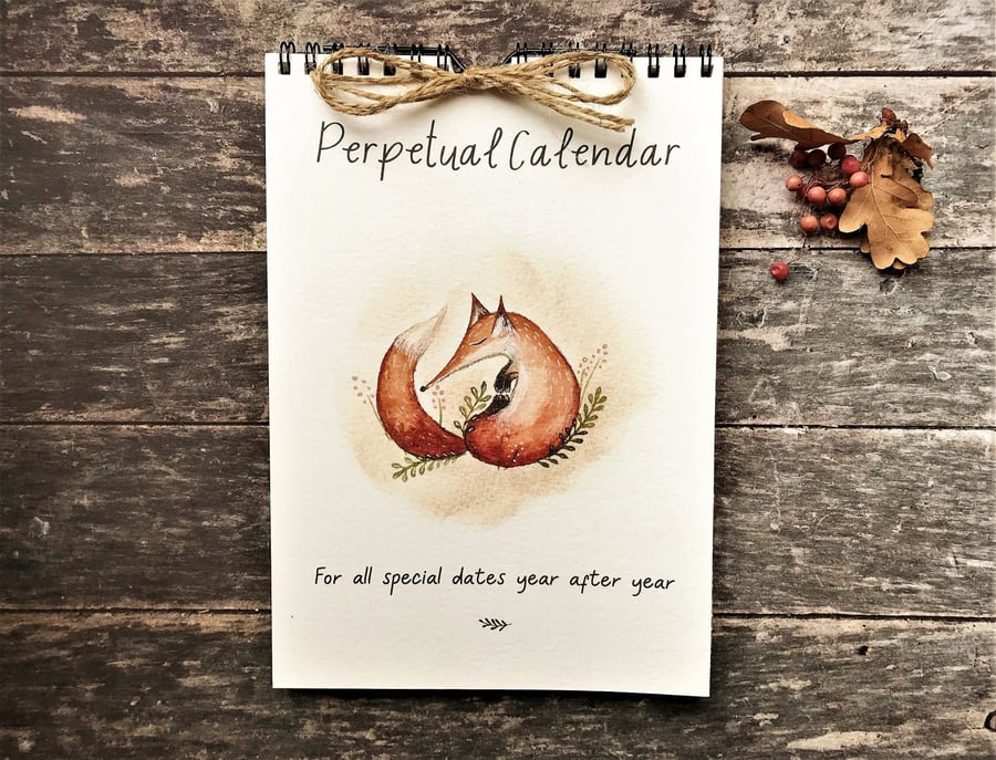 Handmade Perpetual CalendarBirthday Calendar,Calendar,Illustrated calendar,gift 