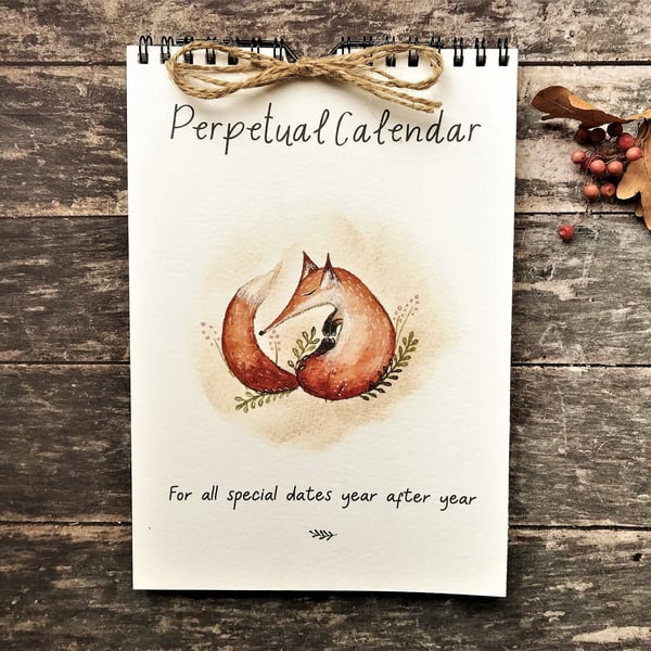 Handmade Perpetual CalendarBirthday Calendar,Calendar,Illustrated calendar,gift 