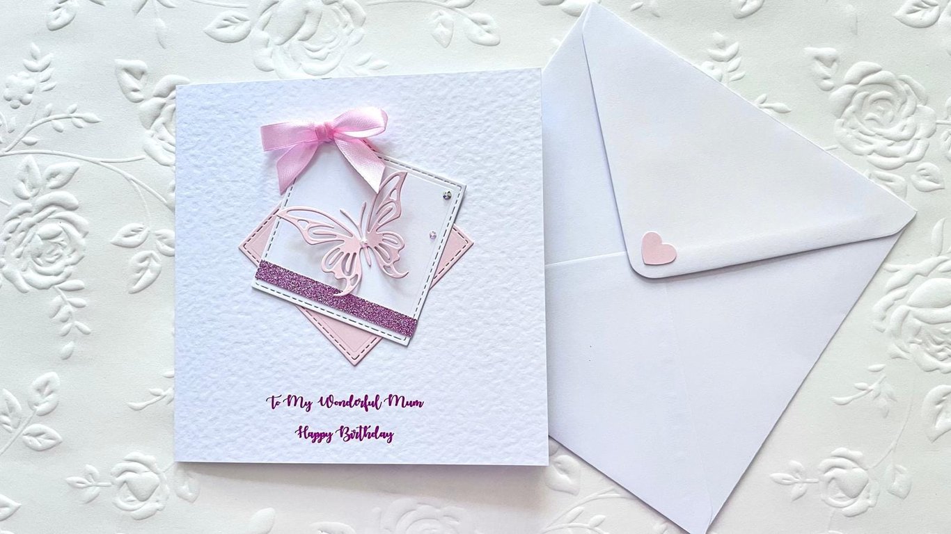 Handmade Luxury Personalised Birthday Card with Envelope for Mum Sister Daughter