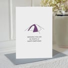 Camping Birthday Card - In-tents-ly Happy Birthday