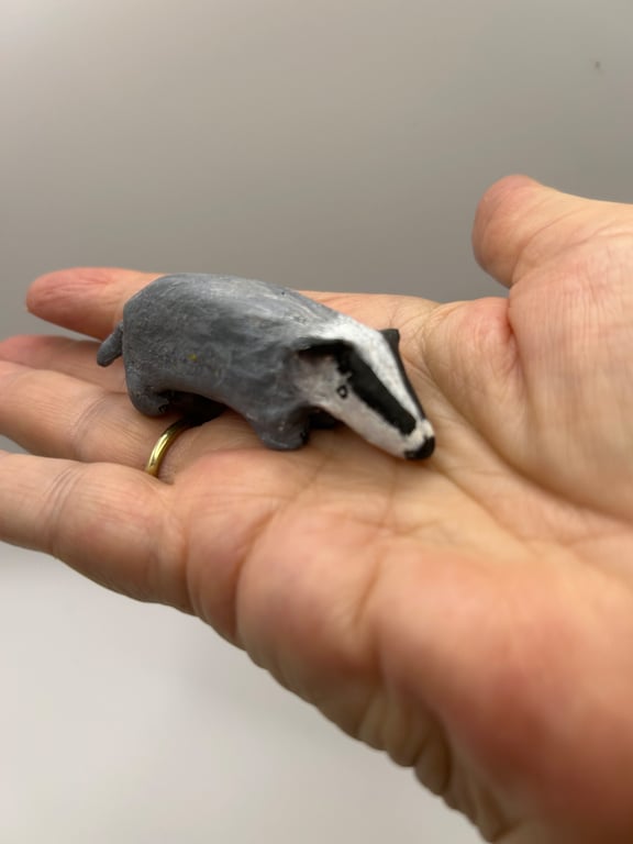 Miniature clay badger
